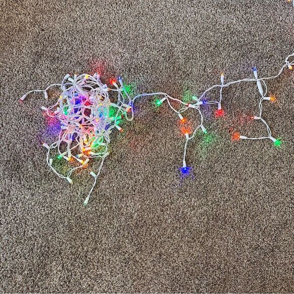 15 strands of colorful LED lights multicolor icicle Christmas string lights. - Picture 1 of 1